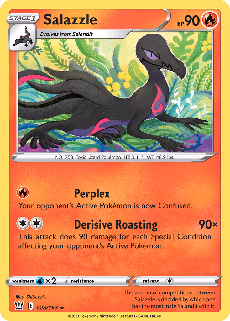 Salazzle 28/163 Pokemon card
