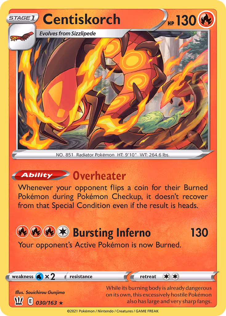Centiskorch 30/163 Pokemon card