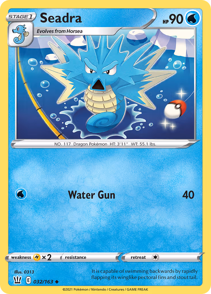 Seadra 32/163 Pokemon card
