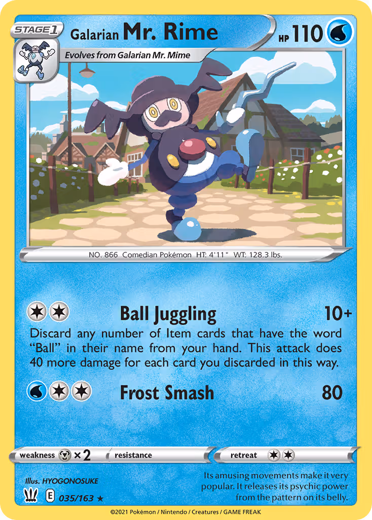 Galarian Mr. Rime 35/163 Pokemon card