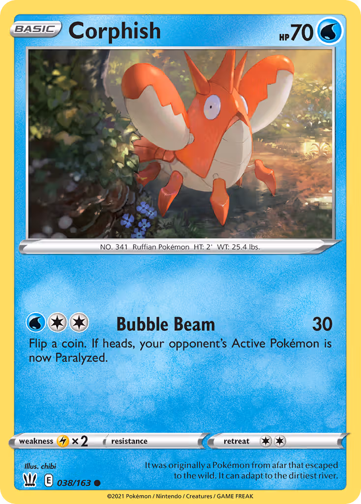 Corphish 38/163 Pokemon card