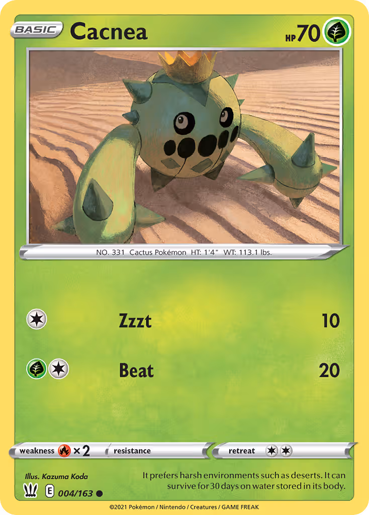 Cacnea 4/163 Pokemon card