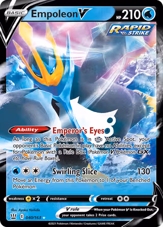 Empoleon V 40/163 Pokemon card