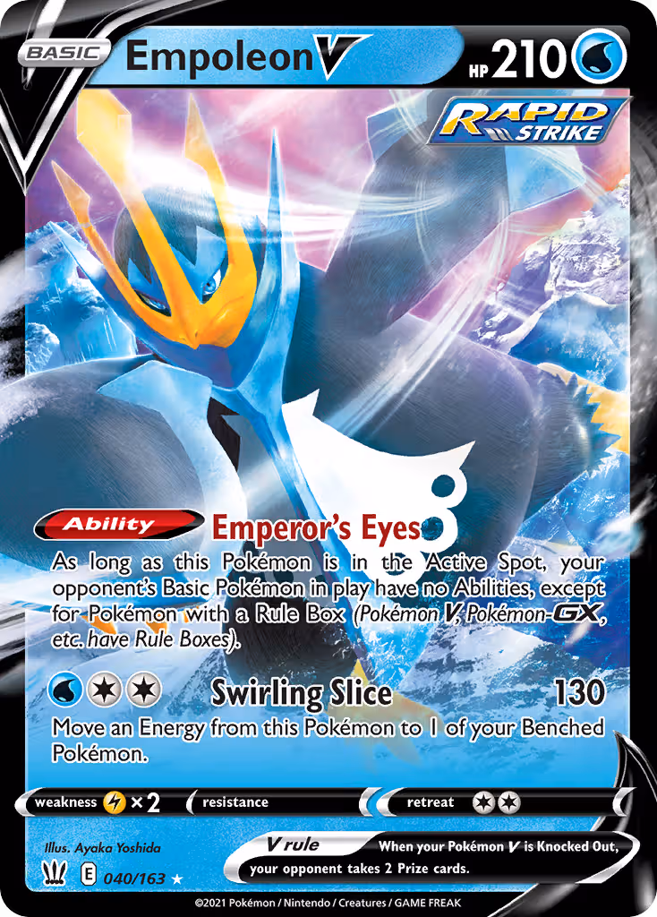 Empoleon V 40/163 Pokemon card