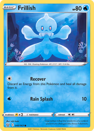 Frillish 41/163 Pokemon card