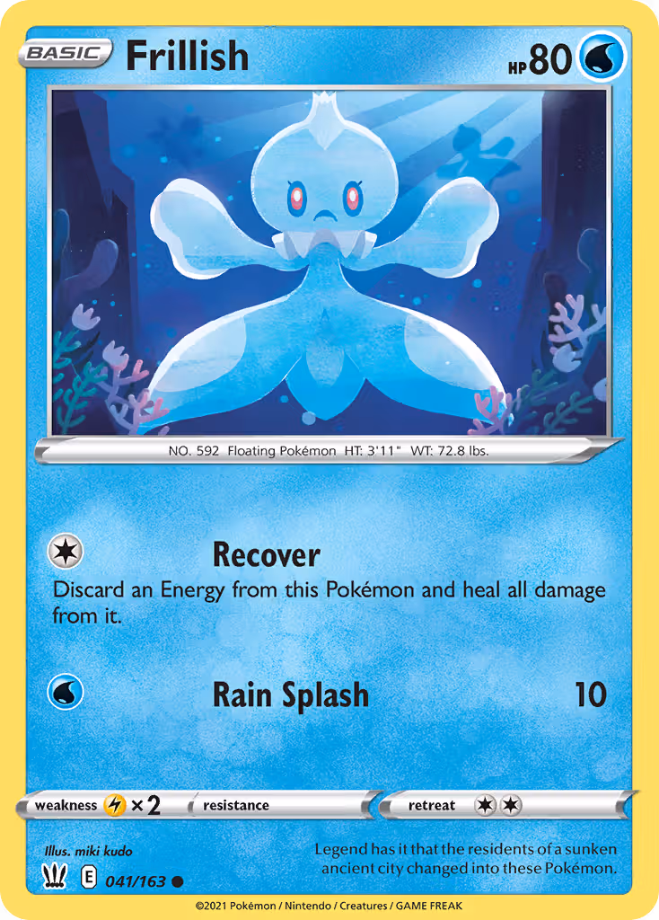 Frillish 41/163 Pokemon card