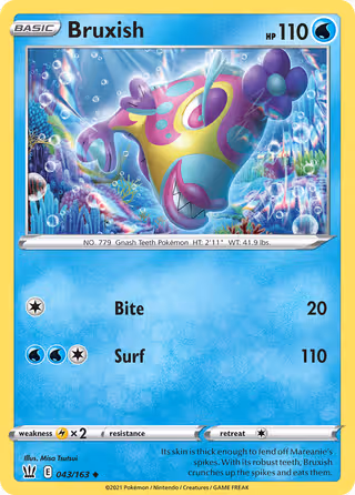 Bruxish 43/163 Pokemon card