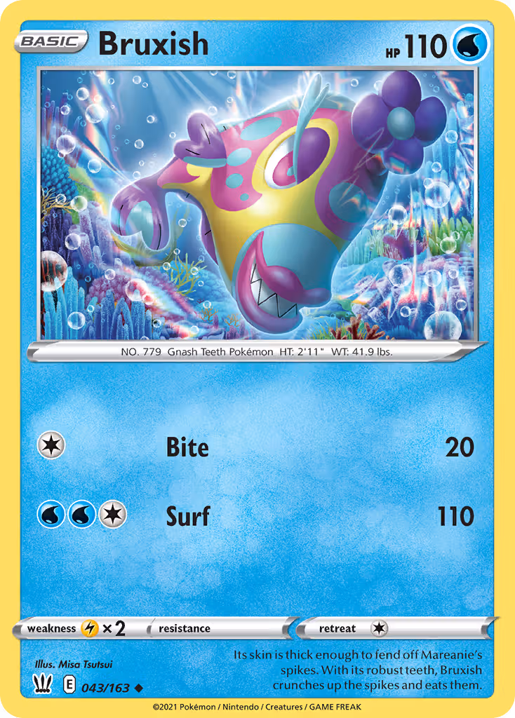 Bruxish 43/163 Pokemon card