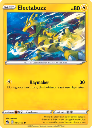 Electabuzz 44/163 Pokemon card