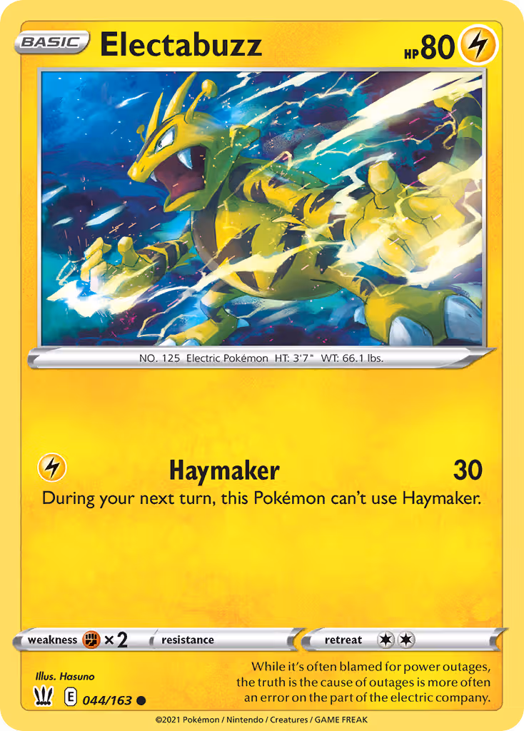 Electabuzz 44/163 Pokemon card