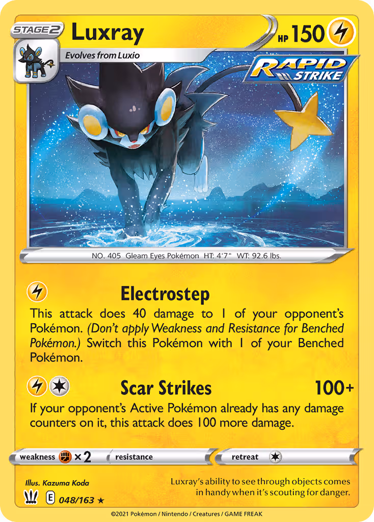 Luxray 48/163 Pokemon card
