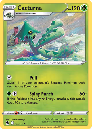 Cacturne 5/163 Pokemon card