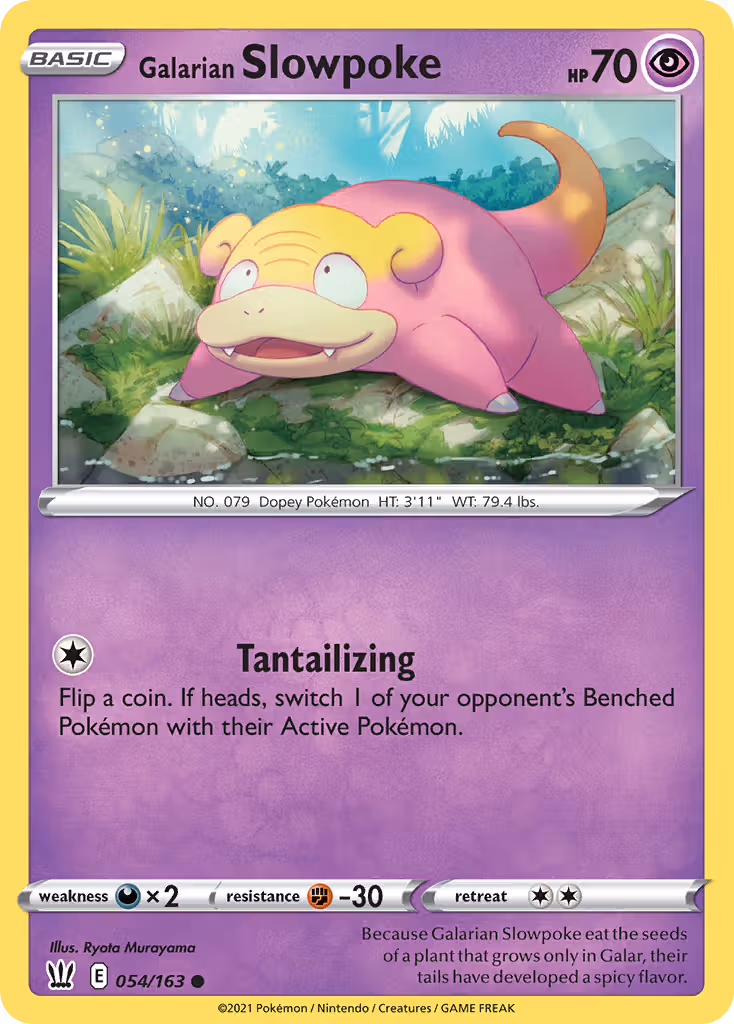 Galarian Slowpoke 54/163 Pokemon card