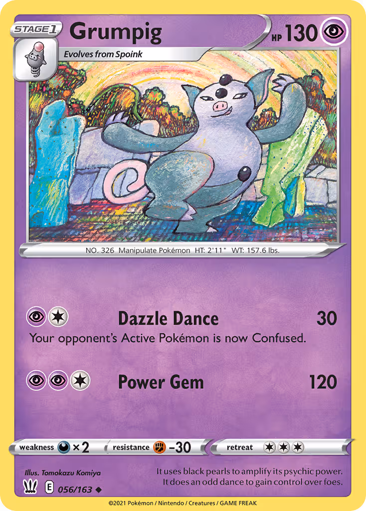 Grumpig 56/163 Pokemon card