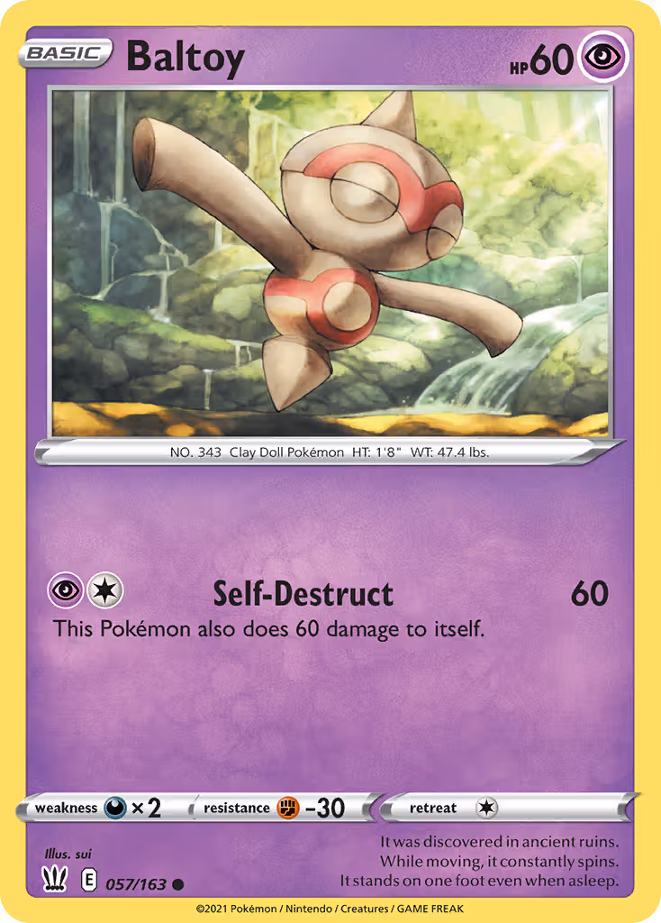 Baltoy 57/163 Pokemon card