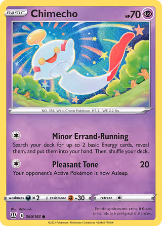 Chimecho 59/163 Pokemon card