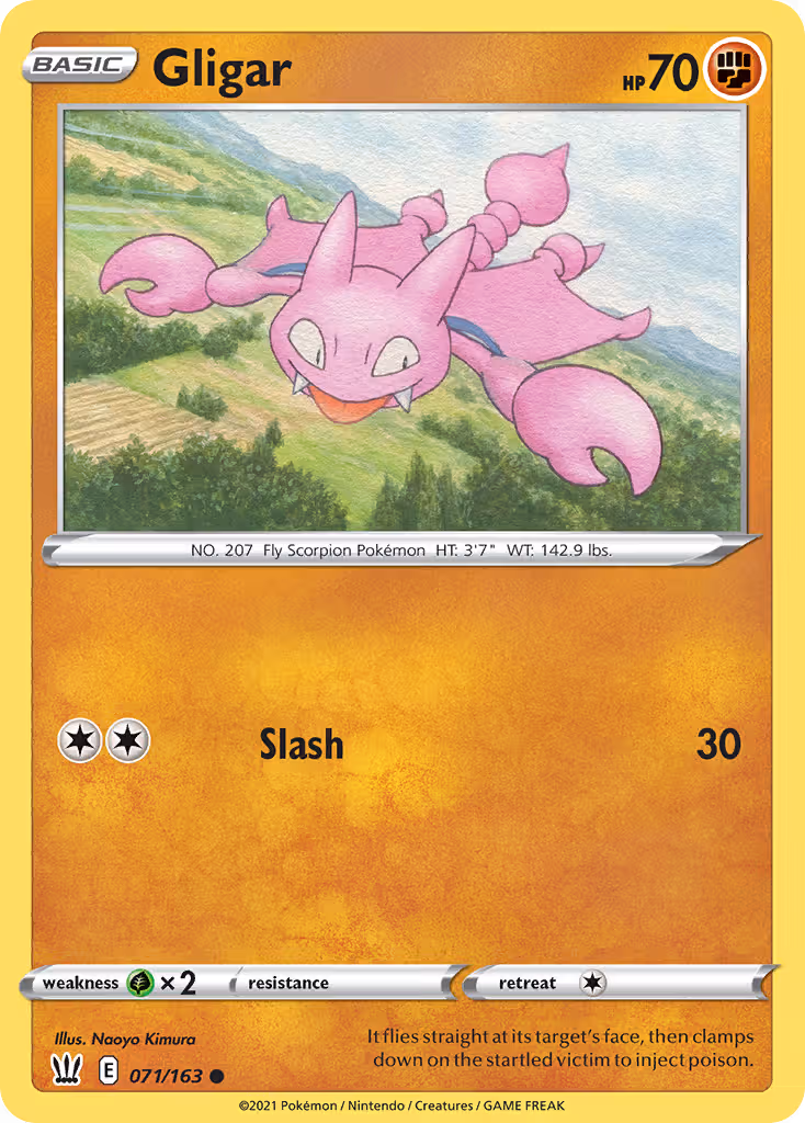 Gligar 71/163 Pokemon card