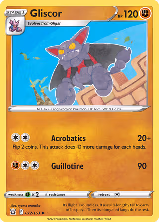 Gliscor 72/163 Pokemon card