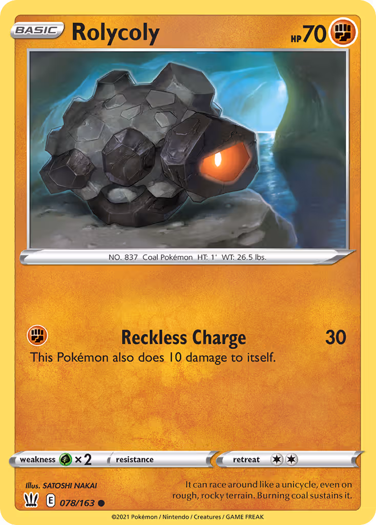 Rolycoly 78/163 Pokemon card