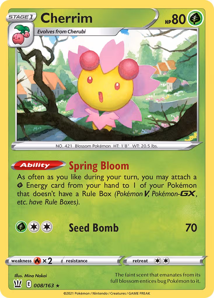 Cherrim 8/163 Pokemon card