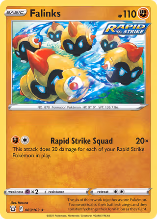 Falinks 83/163 Pokemon card