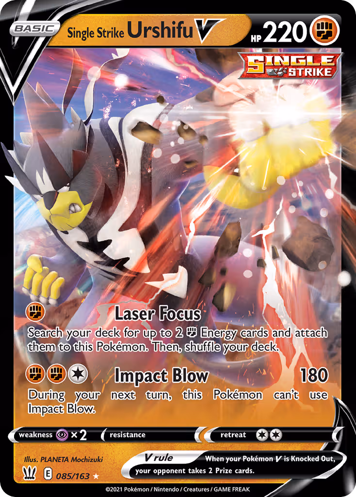 Single Strike Urshifu V 85/163 Pokemon card