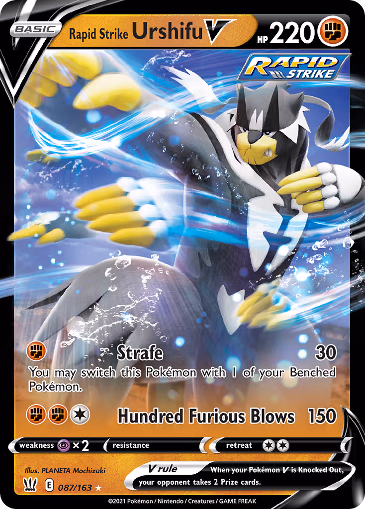 Rapid Strike Urshifu V 87/163 Pokemon card