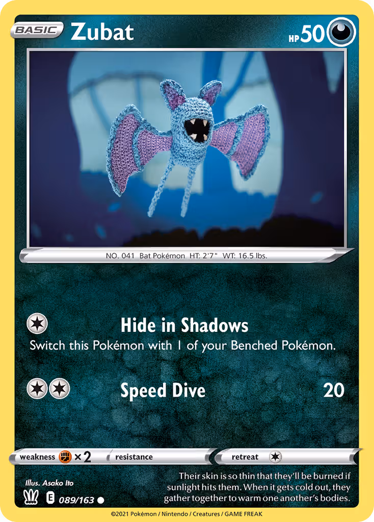 Zubat 89/163 Pokemon card
