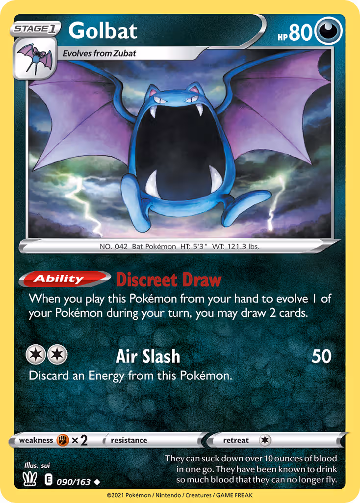 Golbat 90/163 Pokemon card