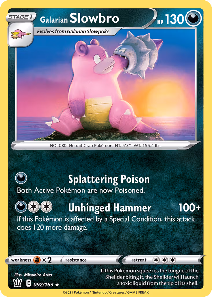 Galarian Slowbro 92/163 Pokemon card