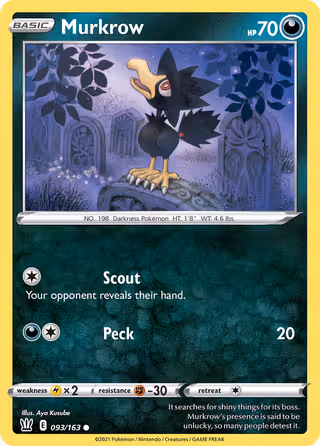 Murkrow 93/163 Pokemon card