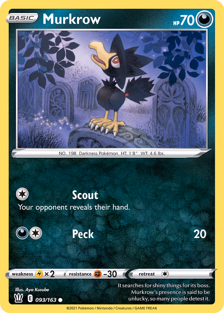Murkrow 93/163 Pokemon card