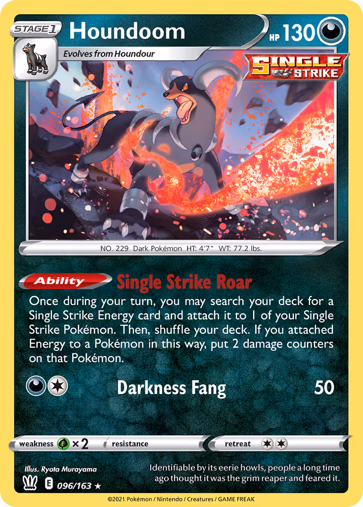 Houndoom 96/163 Pokemon card