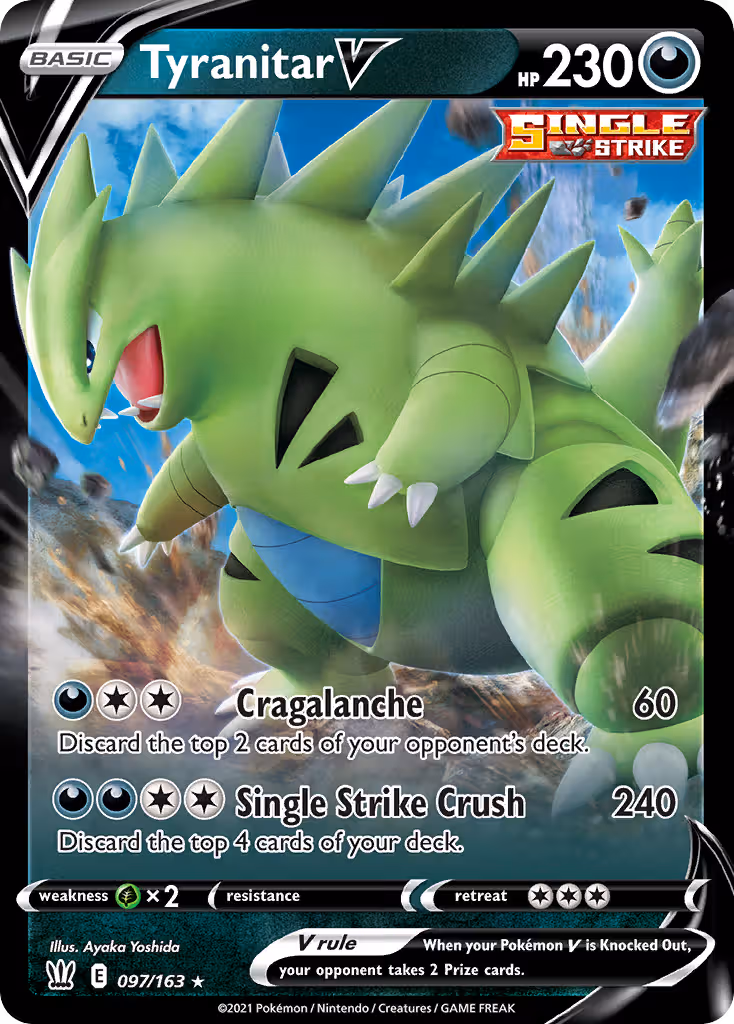 Tyranitar V 97/163 Pokemon card