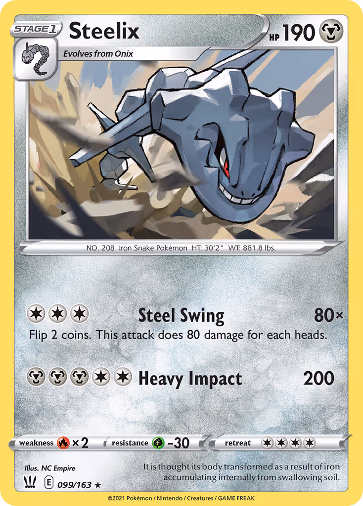 Steelix 99/163 Pokemon card