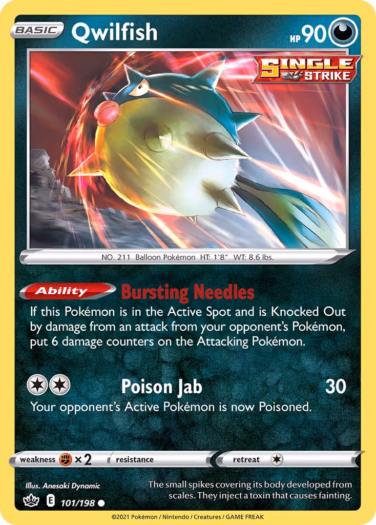 Qwilfish 101/198 Pokemon card