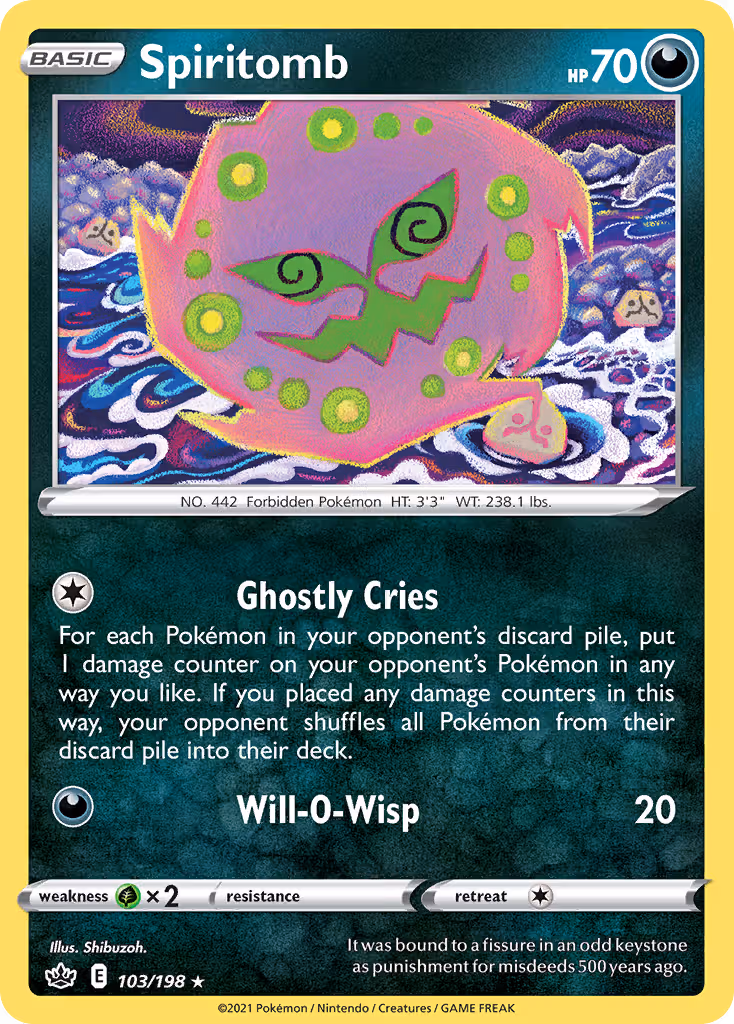 Spiritomb 103/198 Pokemon card