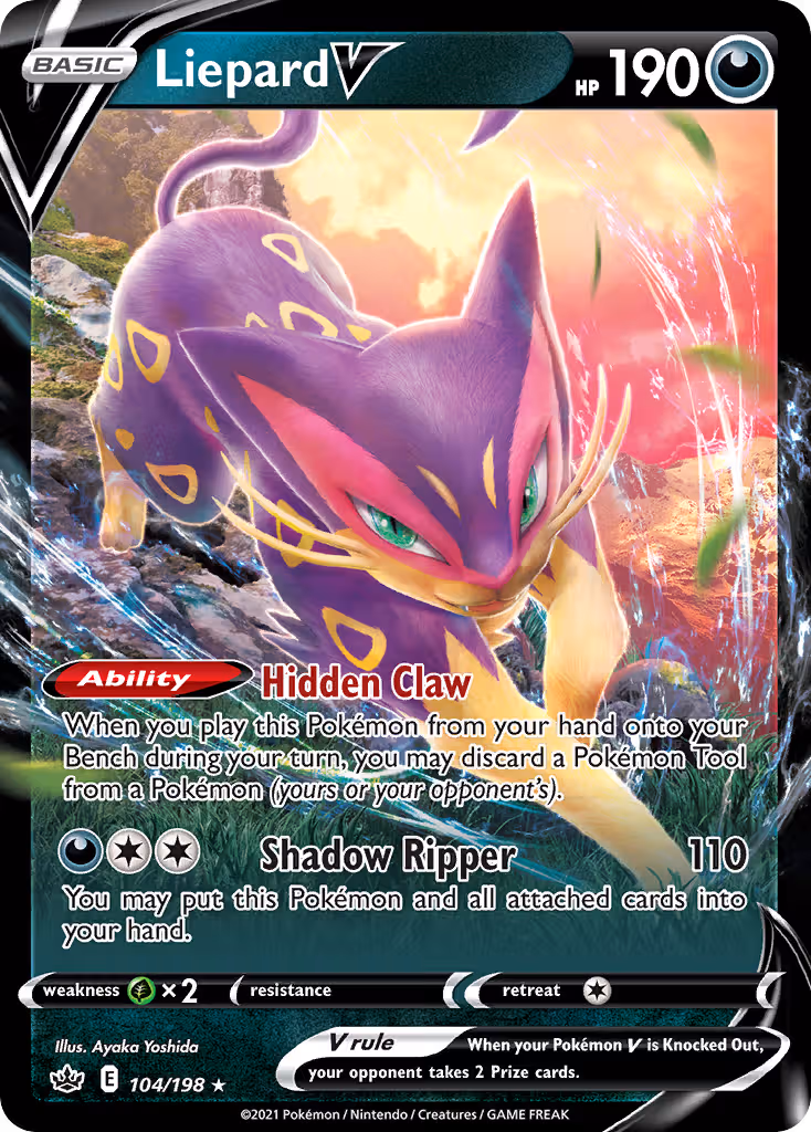 Liepard V 104/198 Pokemon card
