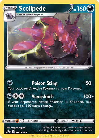 Scolipede 107/198 Pokemon card
