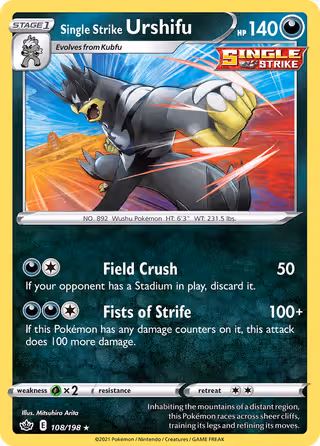 Single Strike Urshifu 108/198 Pokemon card