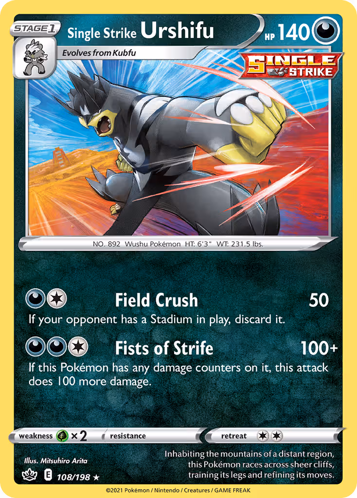 Single Strike Urshifu 108/198 Pokemon card