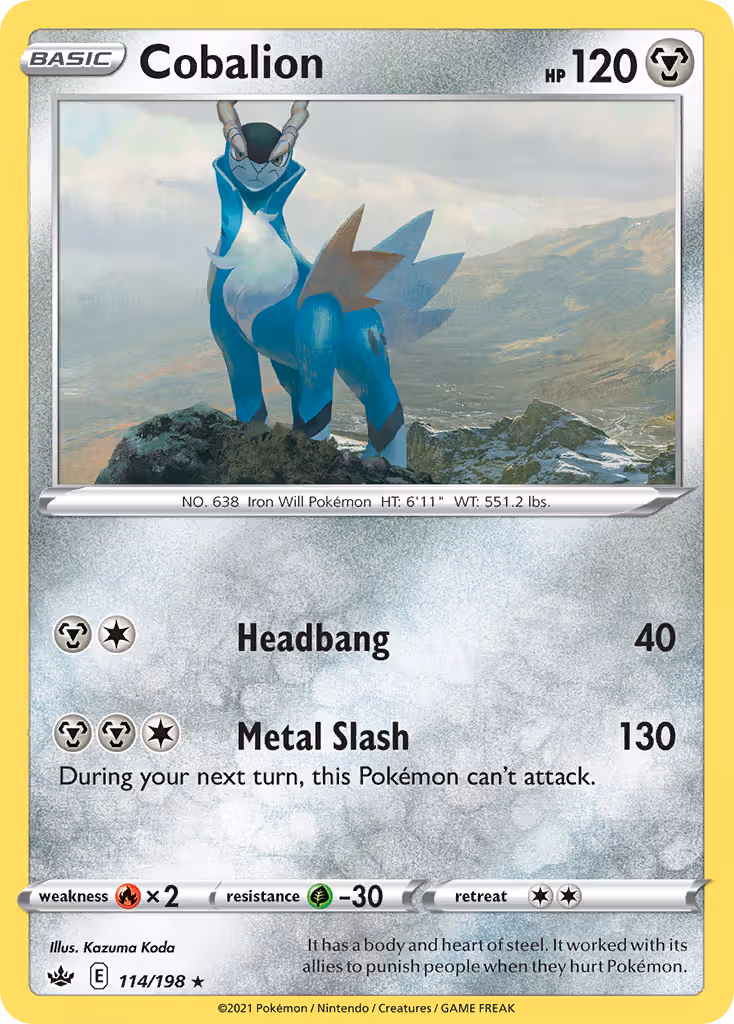 Cobalion 114/198 Pokemon card