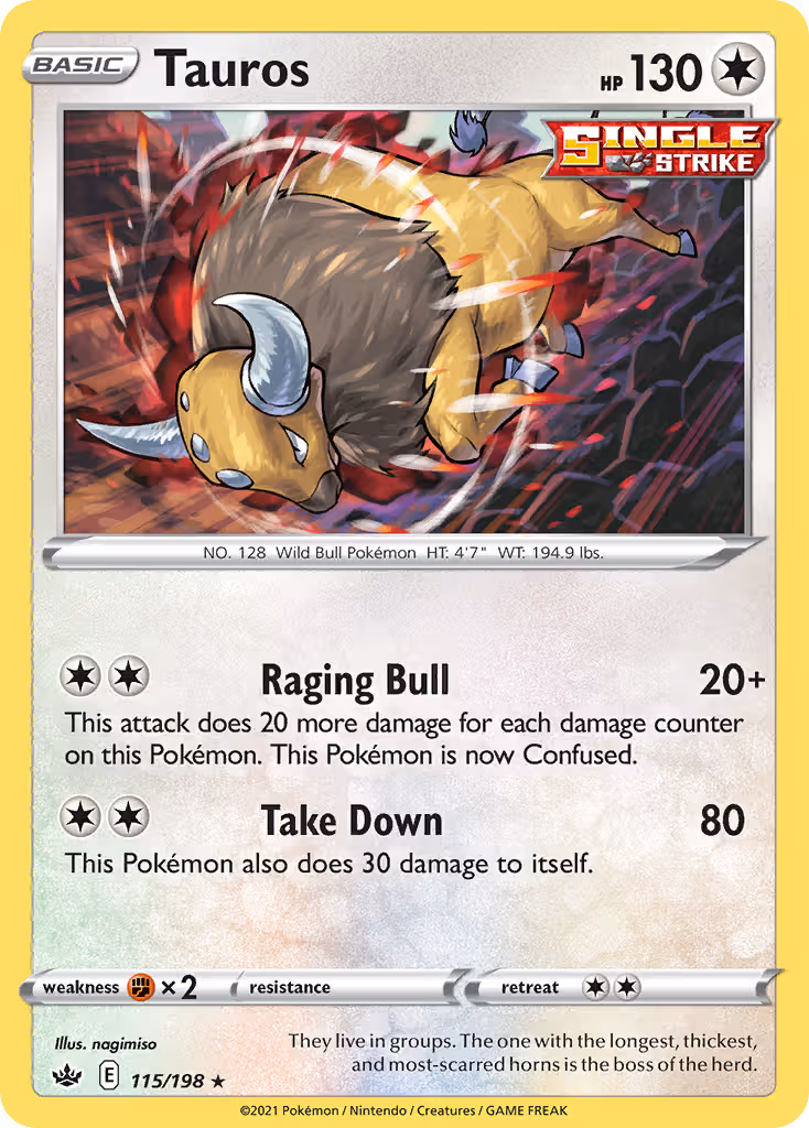Tauros 115/198 Pokemon card