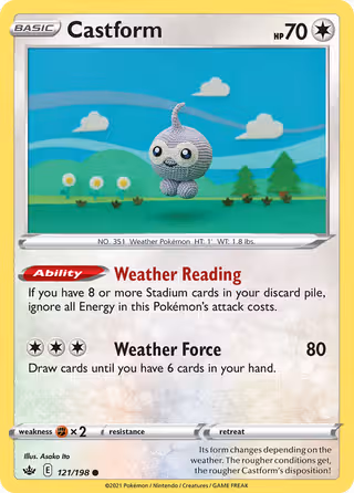 Castform 121/198 Pokemon card