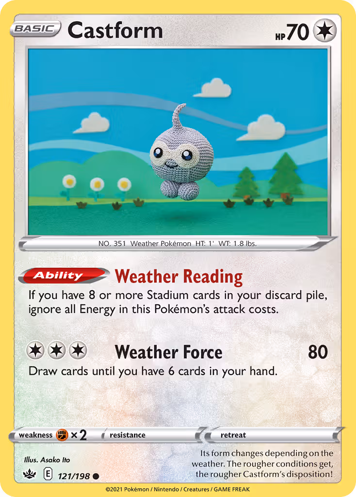 Castform 121/198 Pokemon card