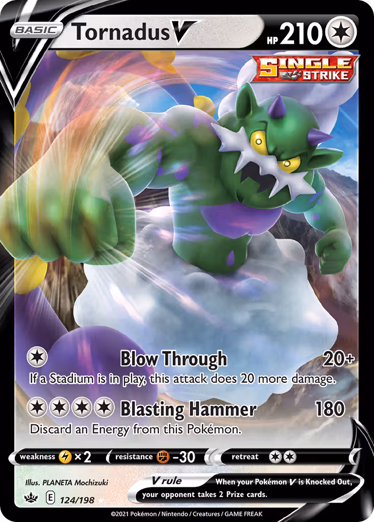 Tornadus V 124/198 Pokemon card