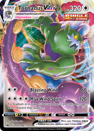 Tornadus VMAX 125/198 Pokemon card