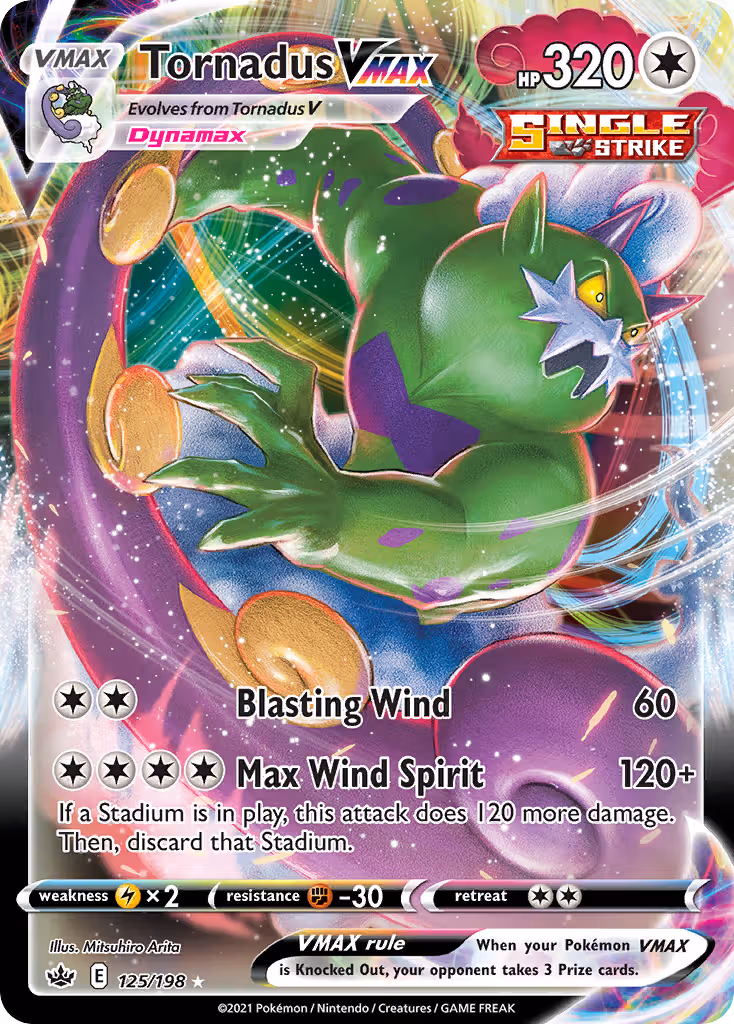 Tornadus VMAX 125/198 Pokemon card