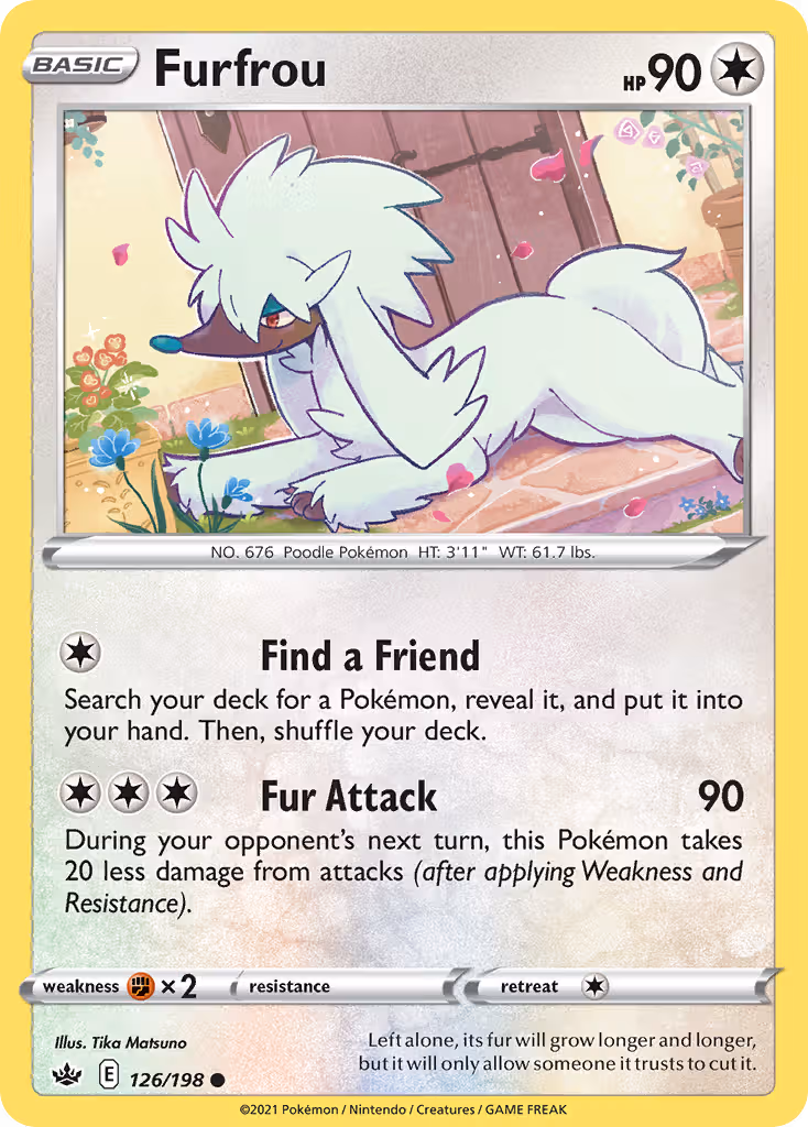 Furfrou 126/198 Pokemon card