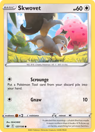 Skwovet 127/198 Pokemon card